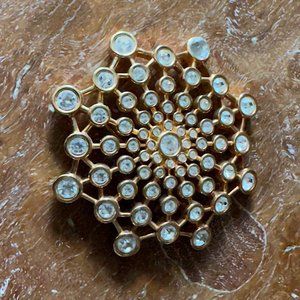 St John Gold & Crystal Pin